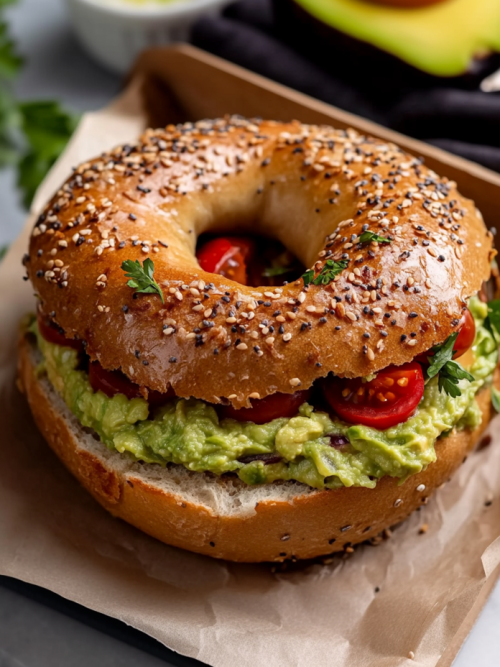 Bagel guacamole
