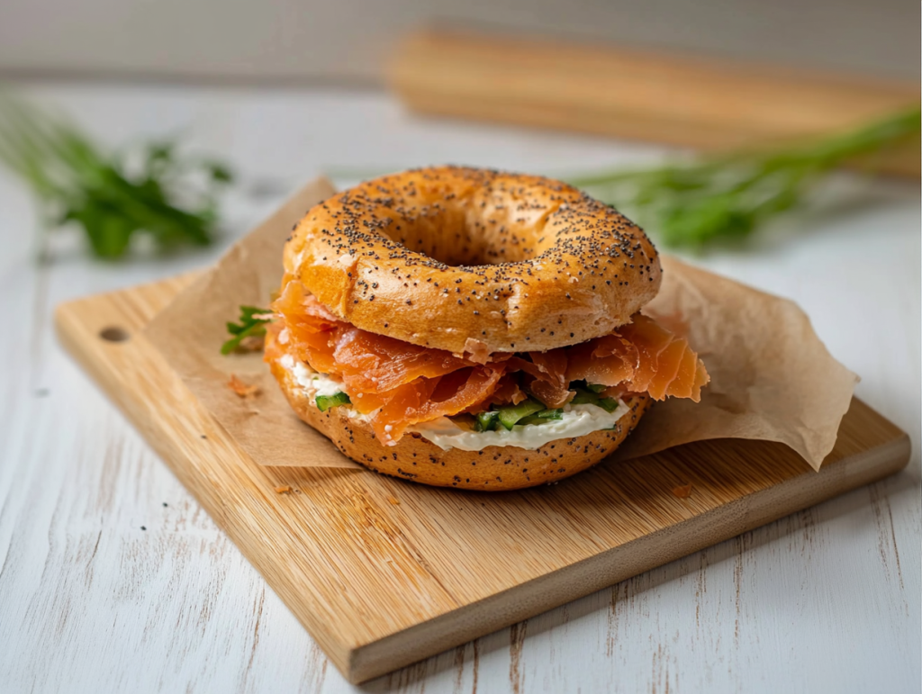 Bagel με σολωμό