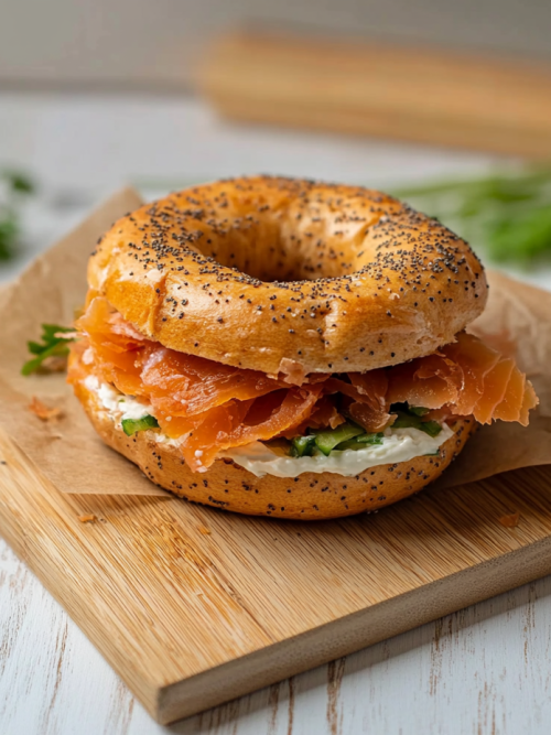 Bagel με σολωμό